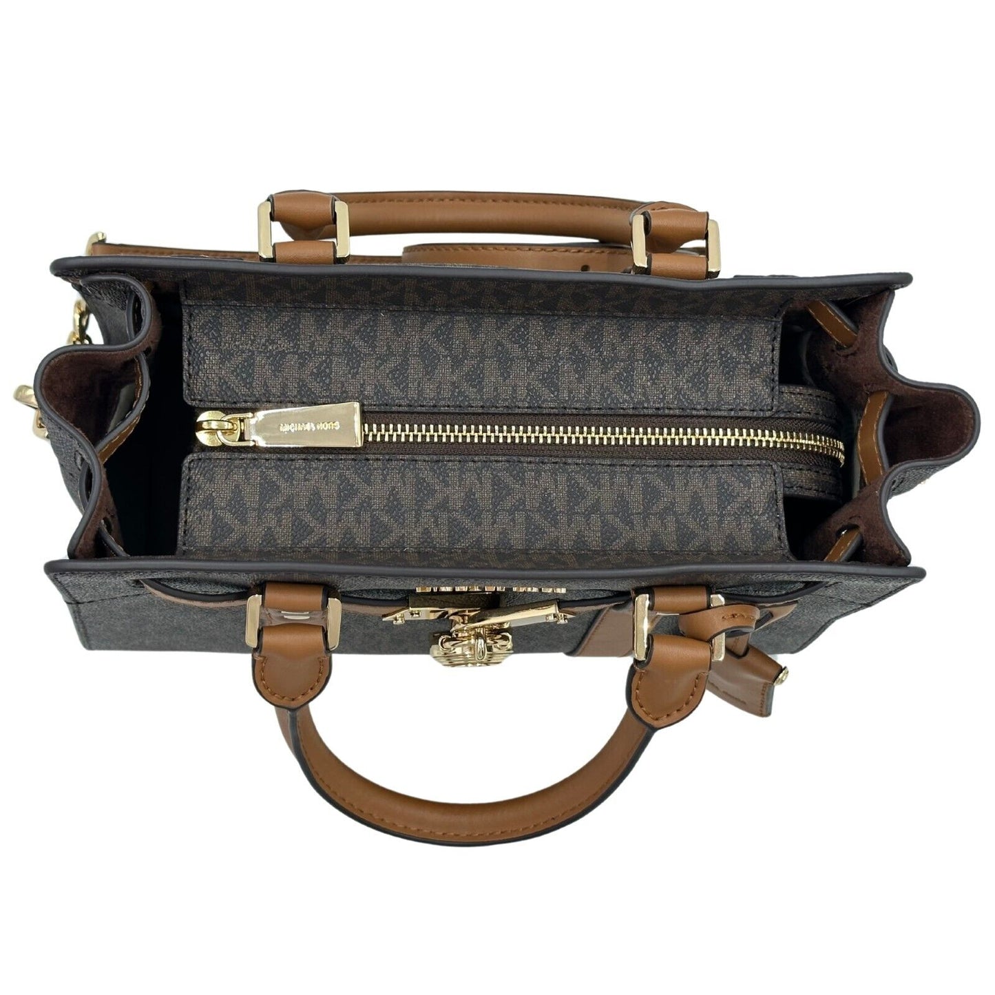 Michael Kors Nouveau Hamilton Small Leather Brown Satchel