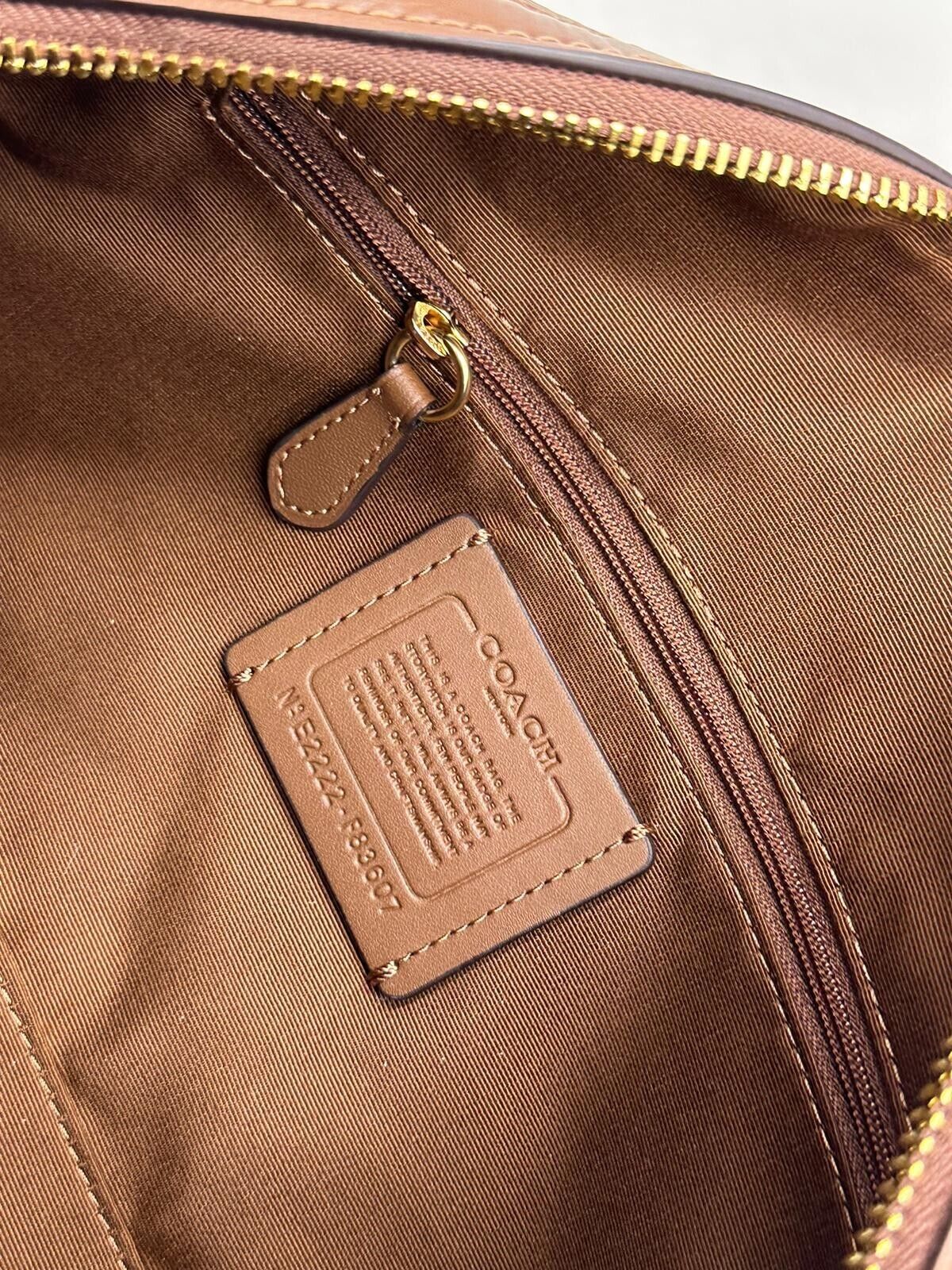 Coach Rowan Women's Leather Satchel In Signature Canvas F83607
