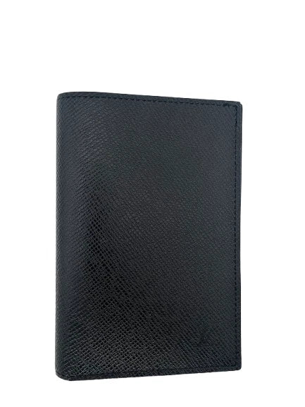Louis Vuitton Black Taiga Leather Passport Holder - PRE OWNED