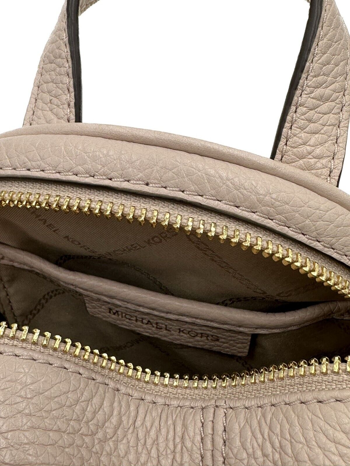 Michael Kors Rhea Mini Mochila De Cuero Rosa Suave