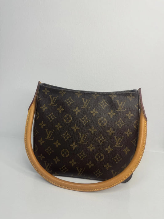 Louis Vuitton Looping Shoulder Bag MM Brown Canvas