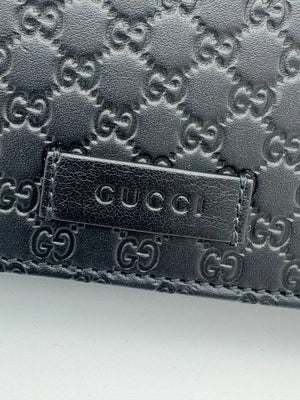 GUCCI Guccissima Black Long Leather Wallet - www.unoo.com