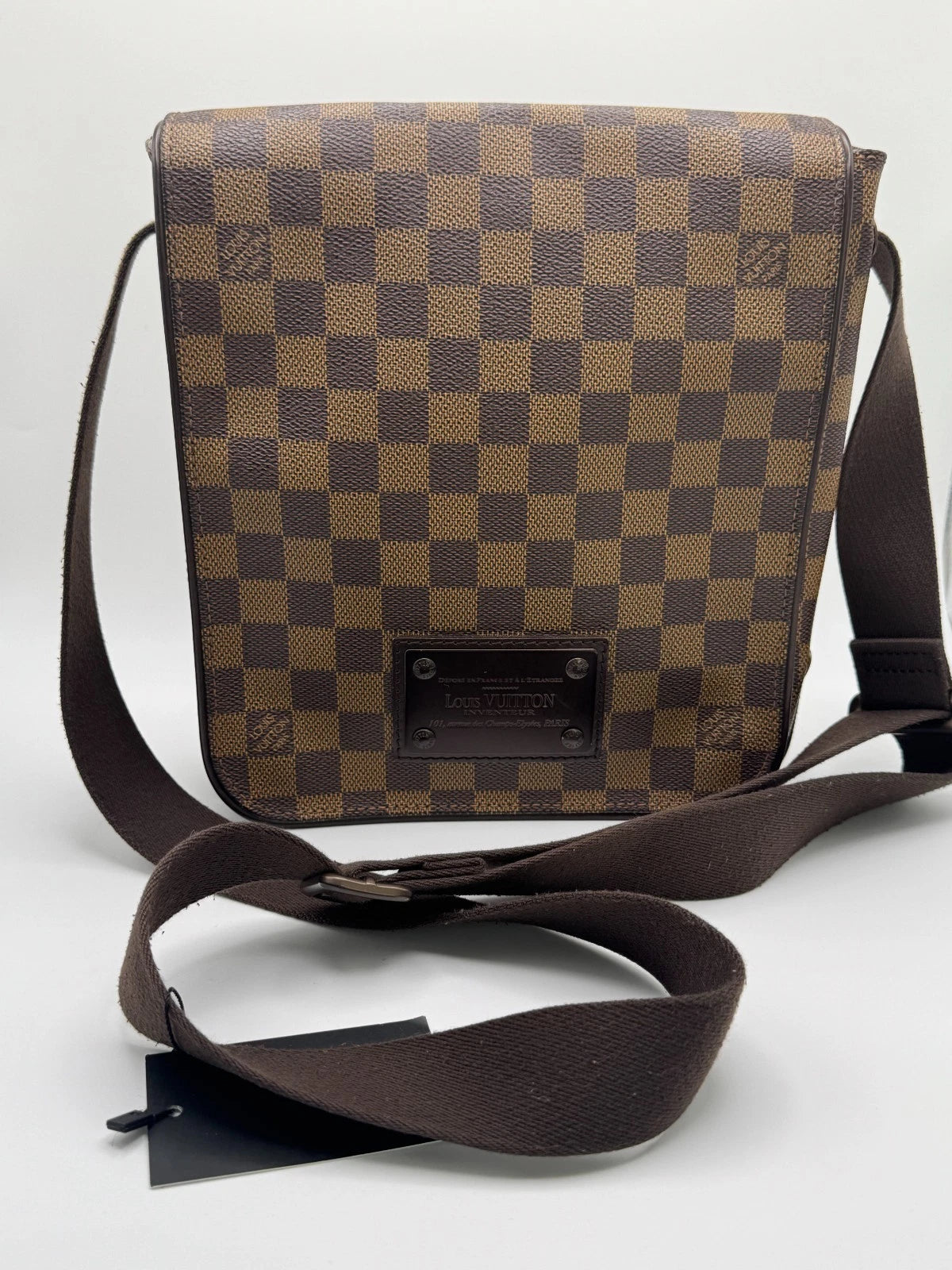 Louis Vuitton Brooklyn PM Damier Ebene Canvas Crossbody Messenger Bag