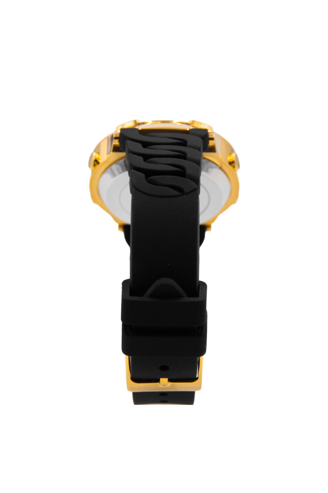 Guess Gold Tone Case Black Silicone Band Women's Watch GW0338L1