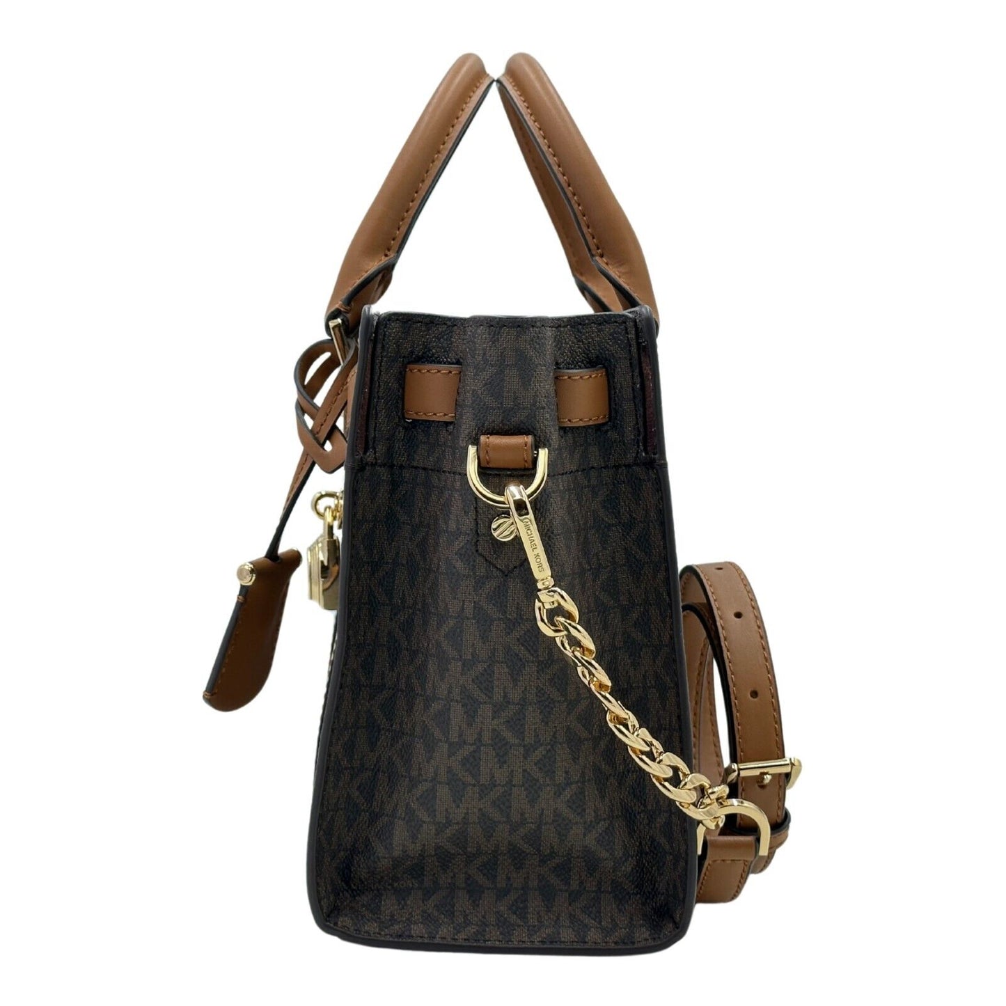Michael Kors Nouveau Hamilton Small Leather Brown Satchel