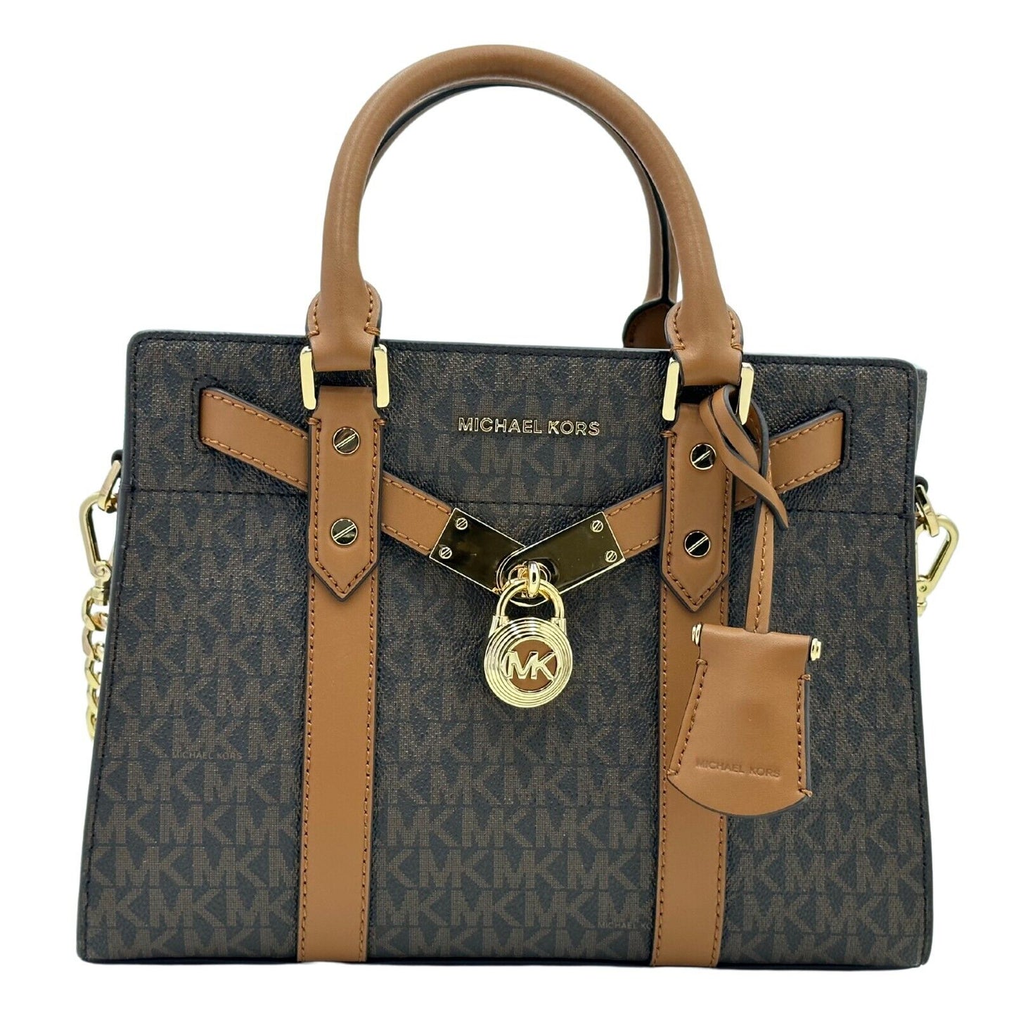 Michael Kors Nouveau Hamilton Small Leather Brown Satchel