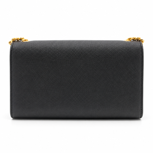 Saint Laurent Kate Black Grain de Poudre Leather Chain Wallet Clutch Gold YSL Logo – additional photo 3