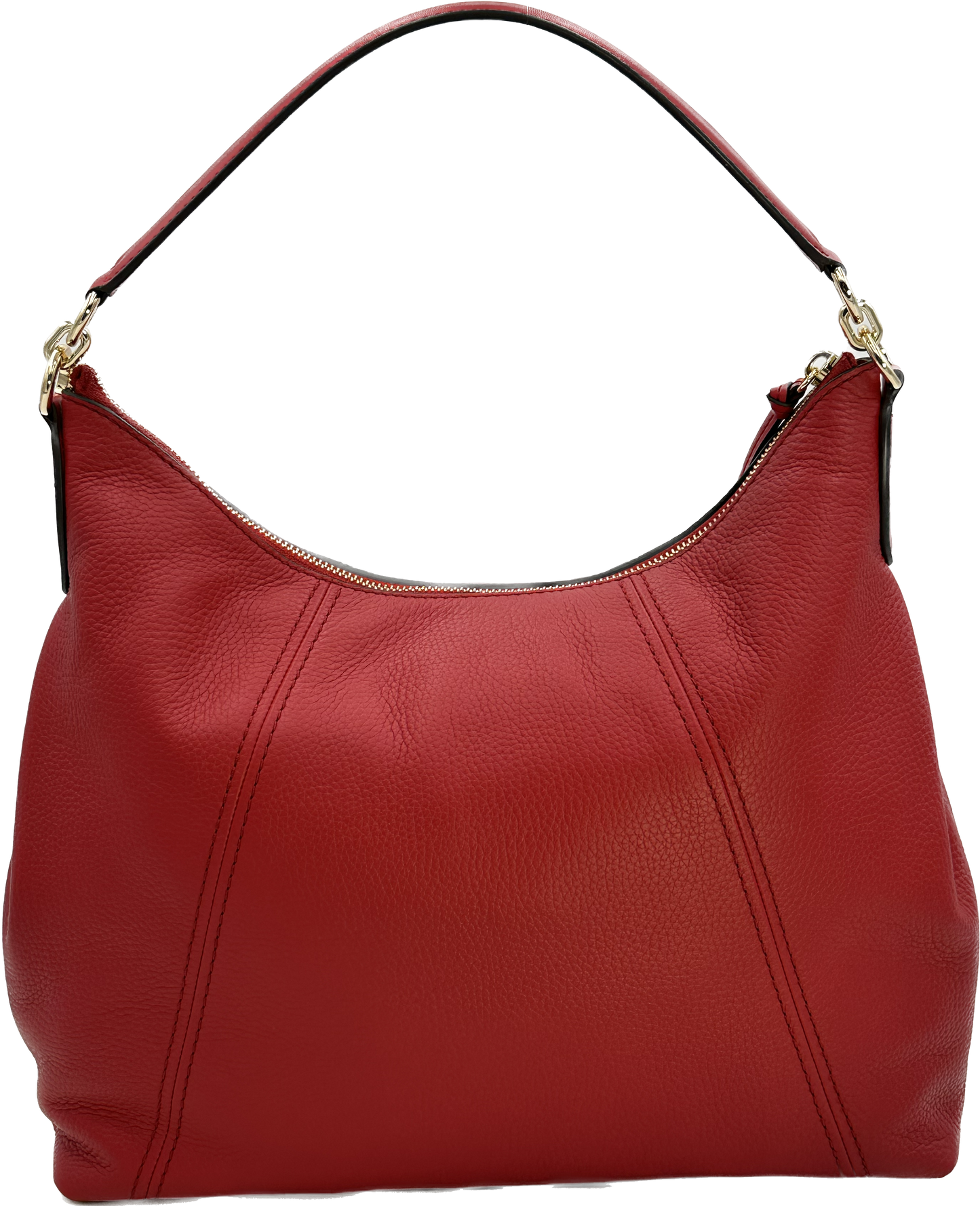 Michael Kors Women's Sienna Crimson Large Pebbled Leather Shoulder Bag