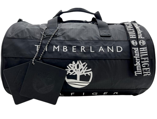 Tommy Hilfiger x Timberland Black Recycled Logo Duffle Bag - 8720115047135
