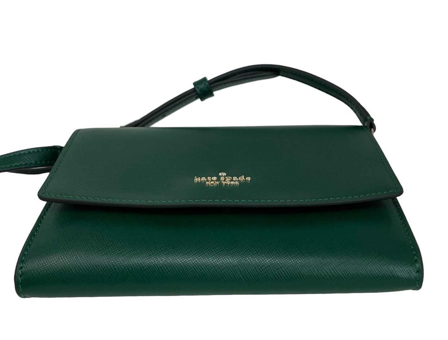 Kate Spade Perry Saffiano Leather Deep Jade Crossbody Bag K8709 $239