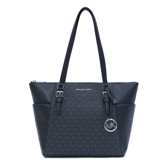 Michael Kors Charlotte Top Zip Tote Shoulder Bag - Black