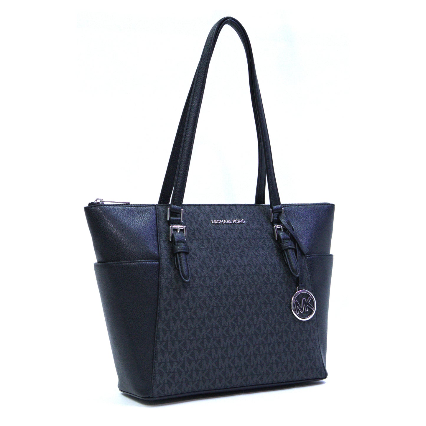 Michael Kors Charlotte Top Zip Tote Shoulder Bag - Black