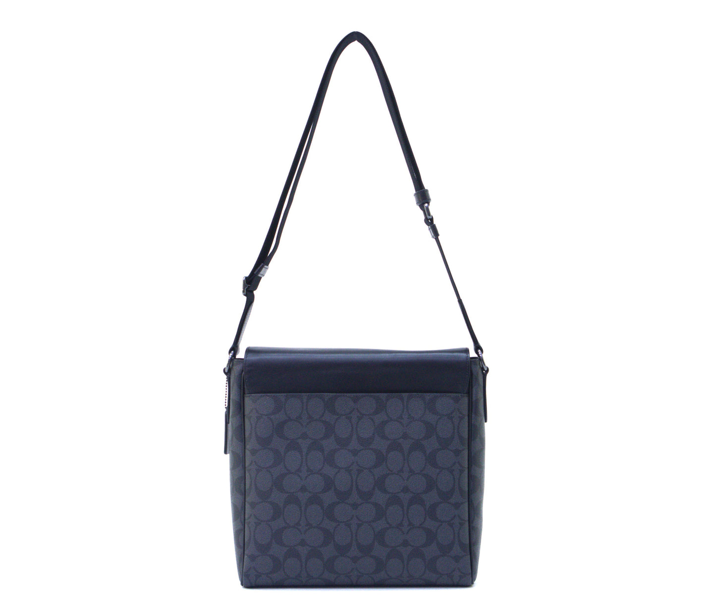 Coach Houston Map Bag In Signature Canvas - Charcoal/Black