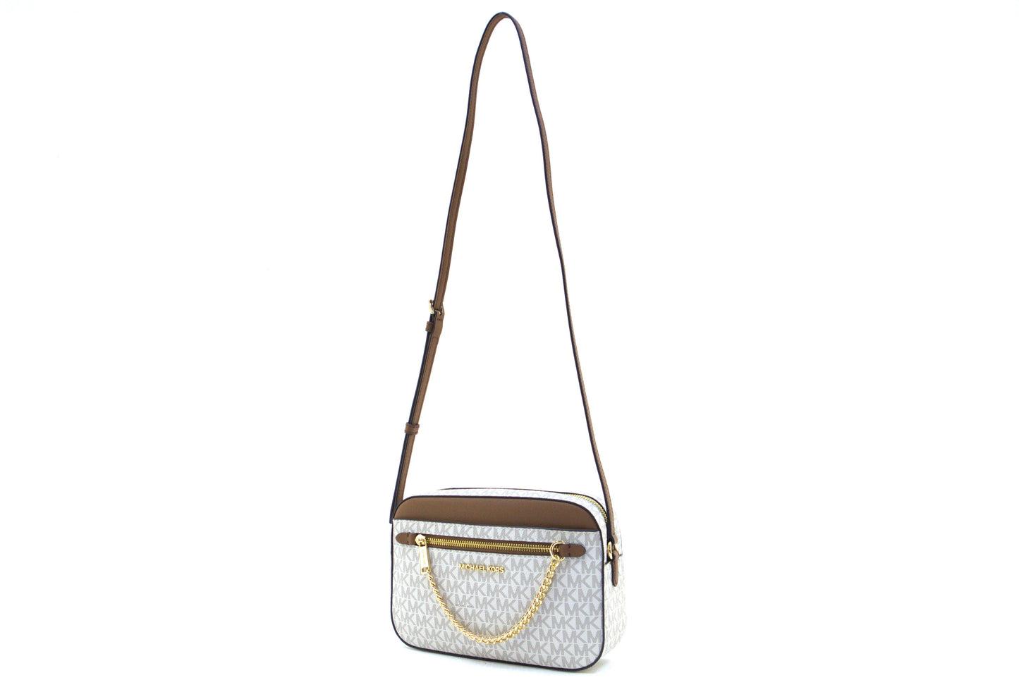 Michael Kors Jet Set East West Chain Crossbody Bag - Vanilla/Acorn