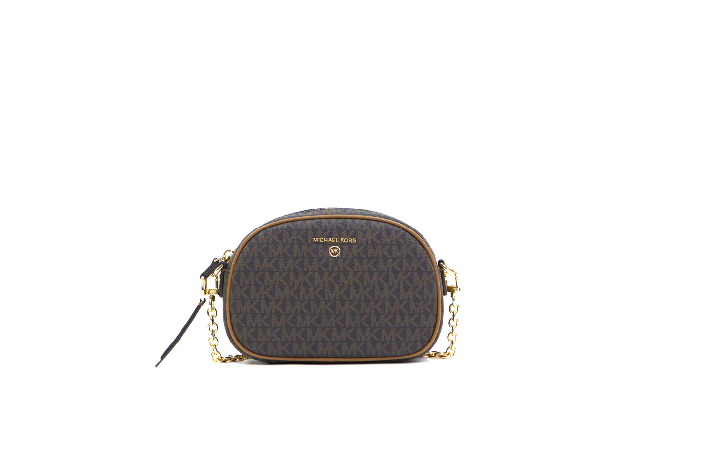 Michael Kors Small Oval Camera Crossbody - Brown/Acorn