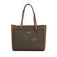 माइकल कोर्स मैसी लार्ज लेदर 3 इन 1 टोट बैग - भूरा