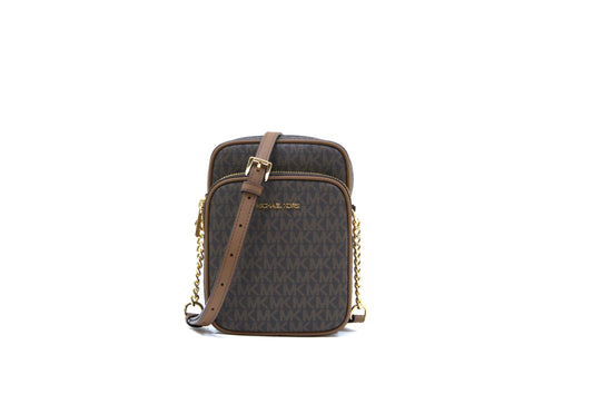 Michael Kors Jet Set Travel Medium Logo Crossbody Bag - Brown