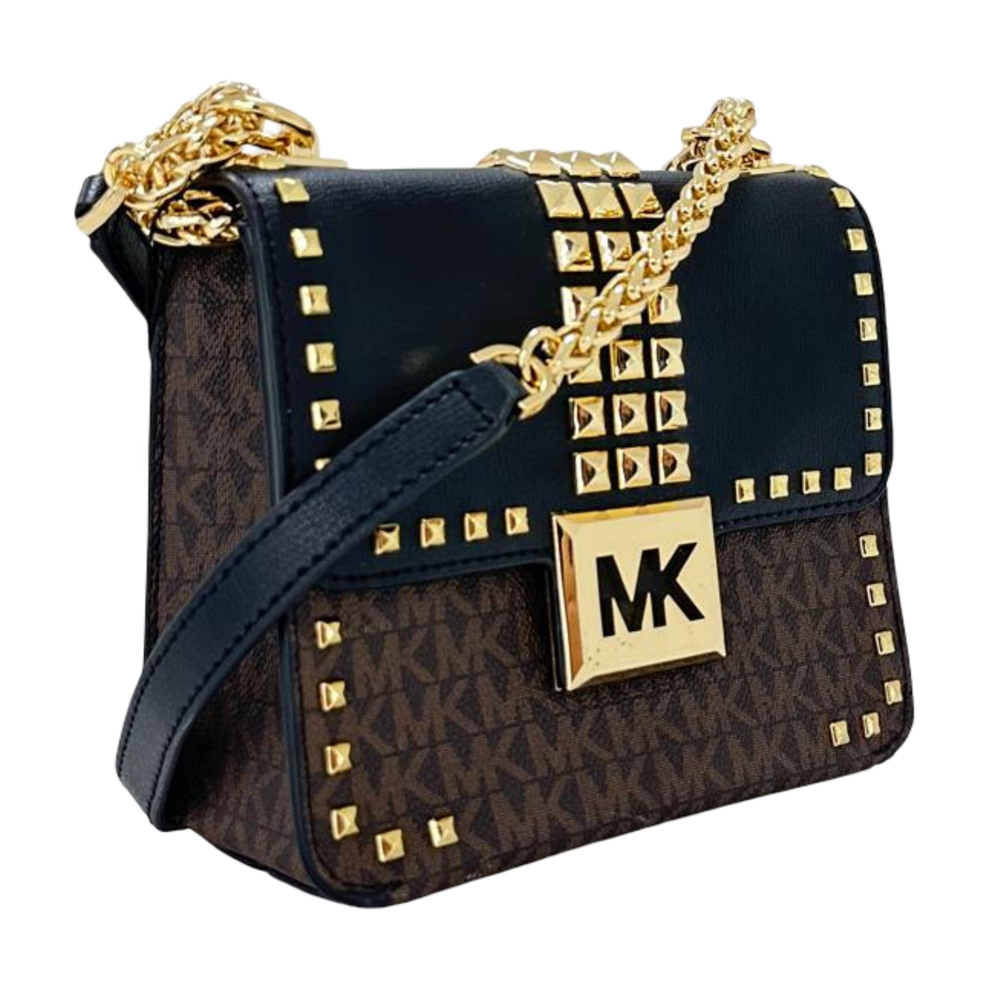 Michael Kors Sonia Crossbody- Brown/ Black