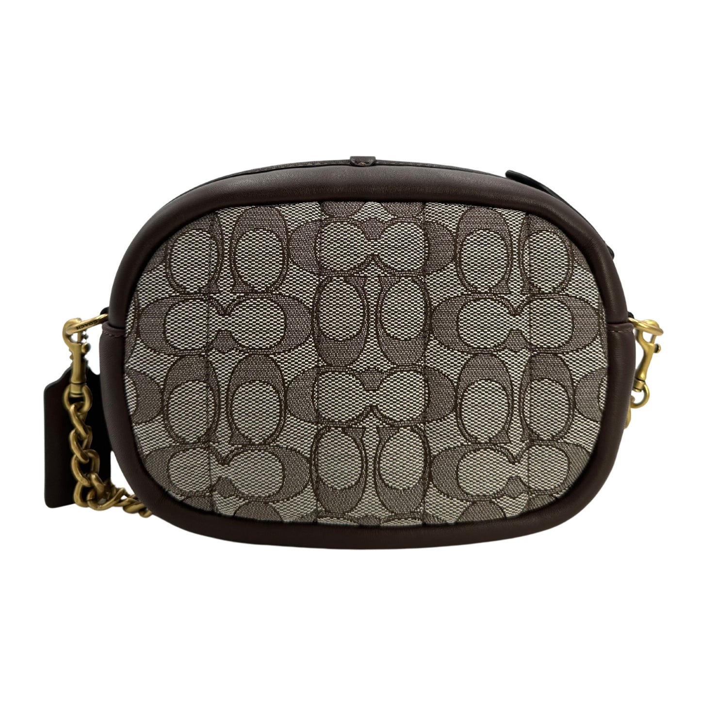 Coach Small Camera Bag In Signature Jacquard With Quilting