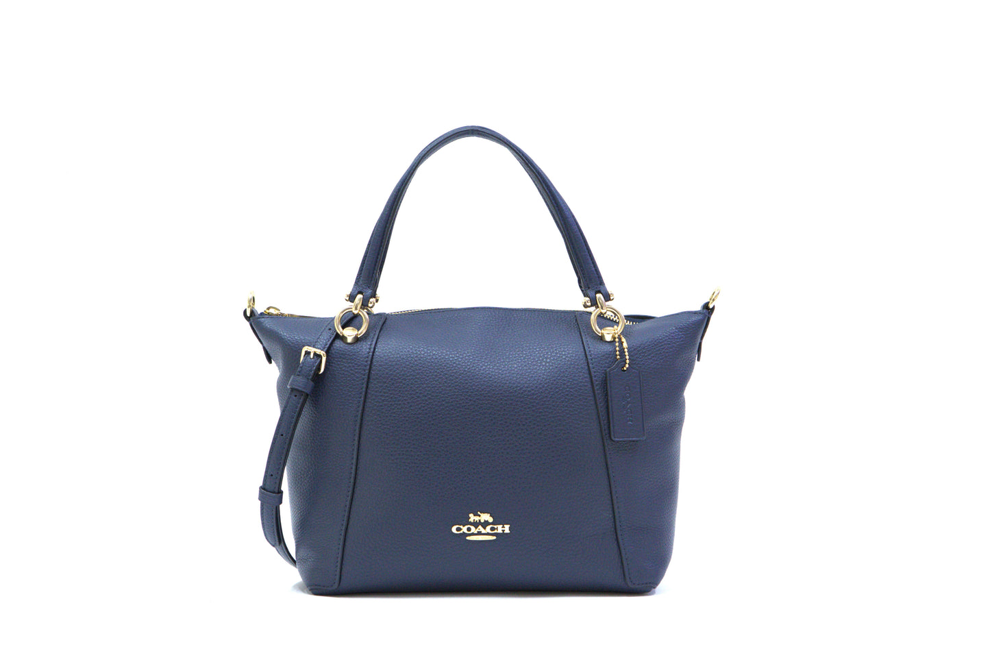 Coach Kacey Pebbled Leather Satchel - Midnight