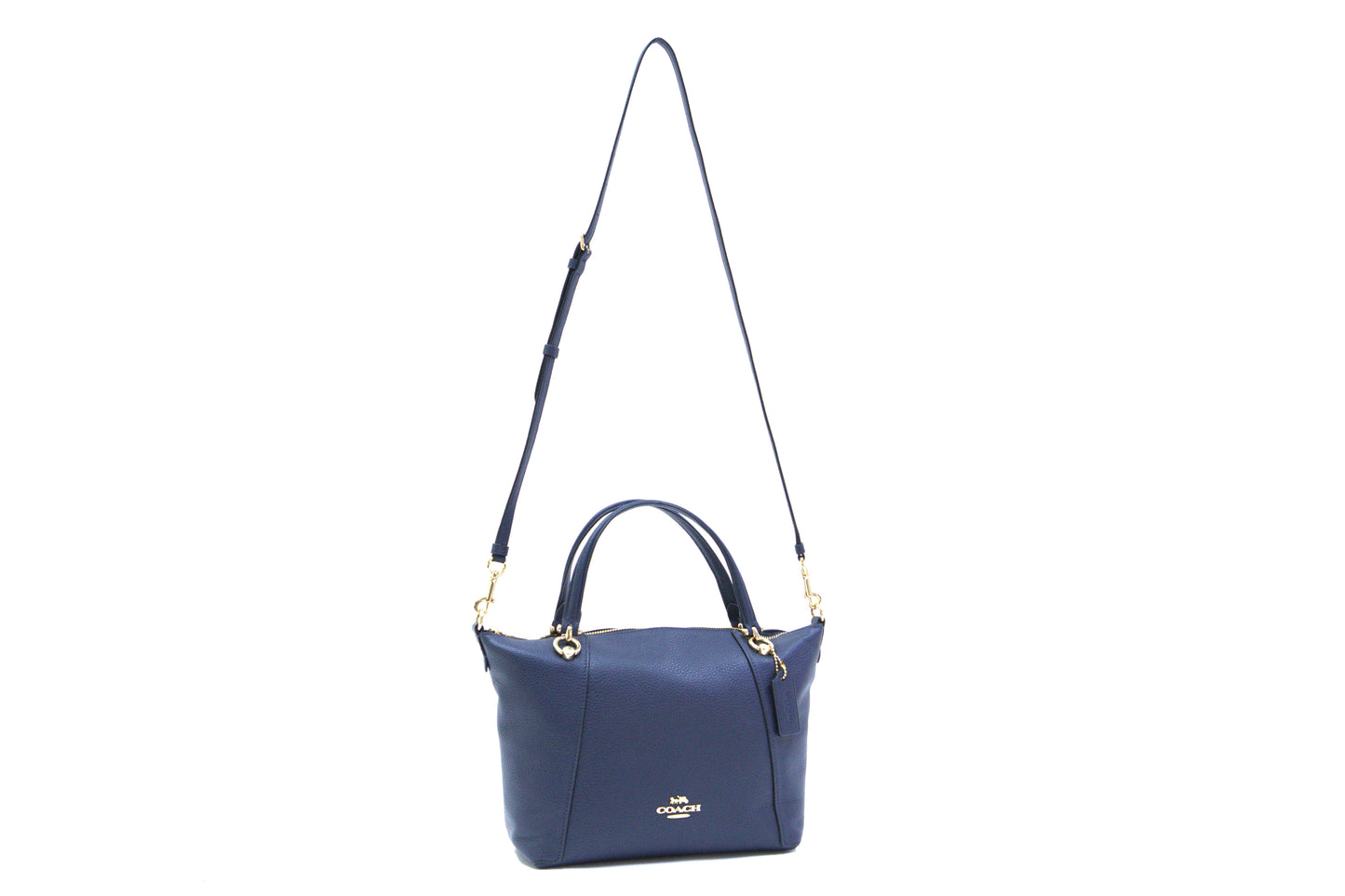 Coach Kacey Pebbled Leather Satchel - Midnight