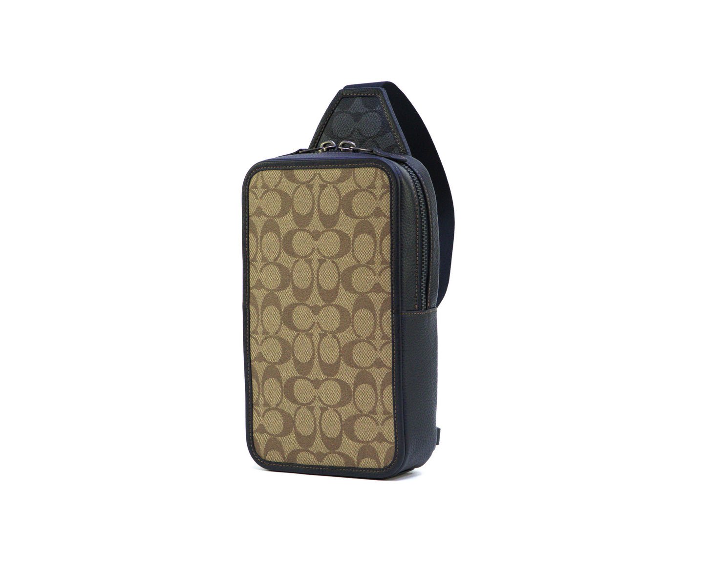 Coach Sullivan Pack In Blocked Signature Canvas - Khaki/Charcoal