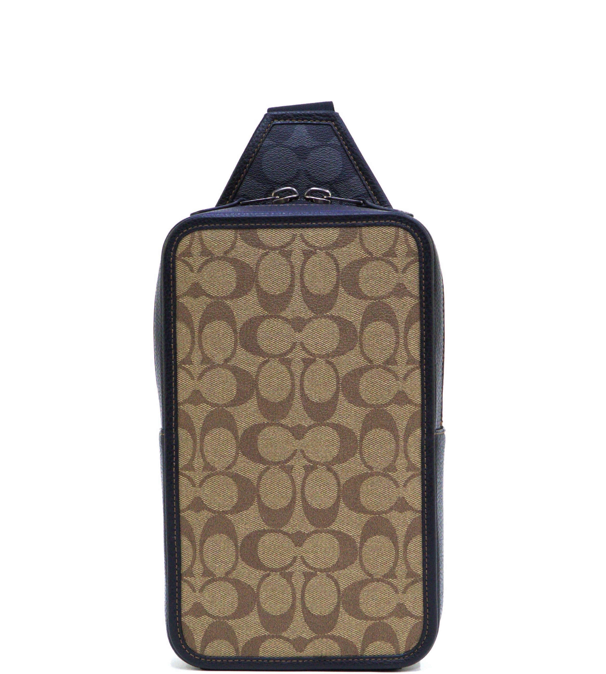 Coach Sullivan Pack In Blocked Signature Canvas - Khaki/Charcoal