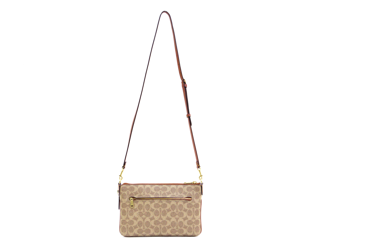 Coach Polly Signature Crossbody - Tan/Rust