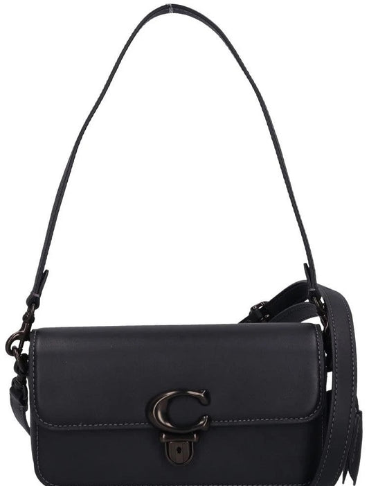 Coach Genuine Leather Crossbody Bag- Black