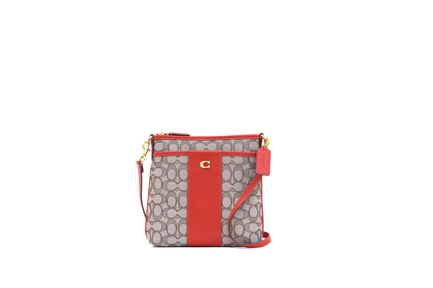 Coach Ladies Jacquard Kitt Coach Print Crossbody Bag