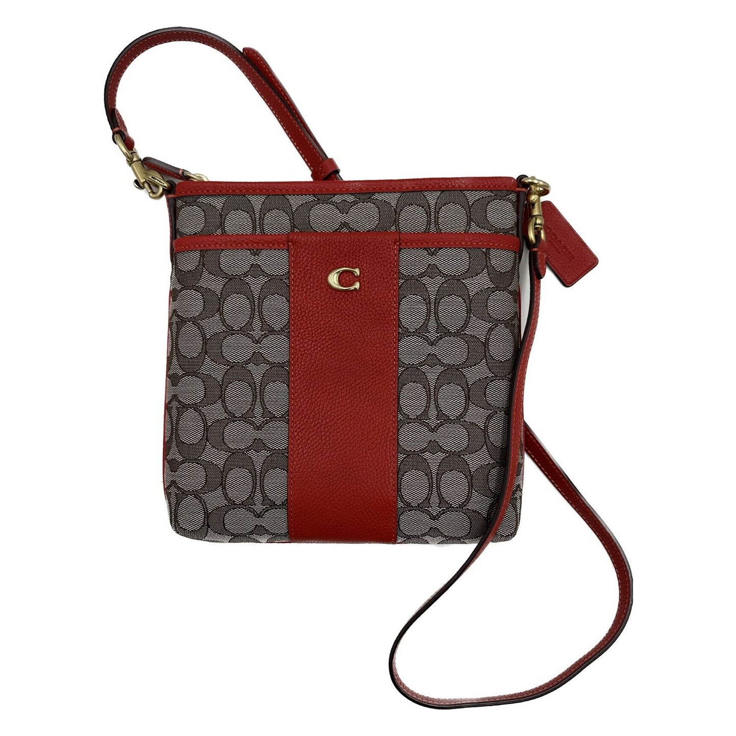 Coach Ladies Jacquard Kitt Coach Print Crossbody Bag - 195031699443