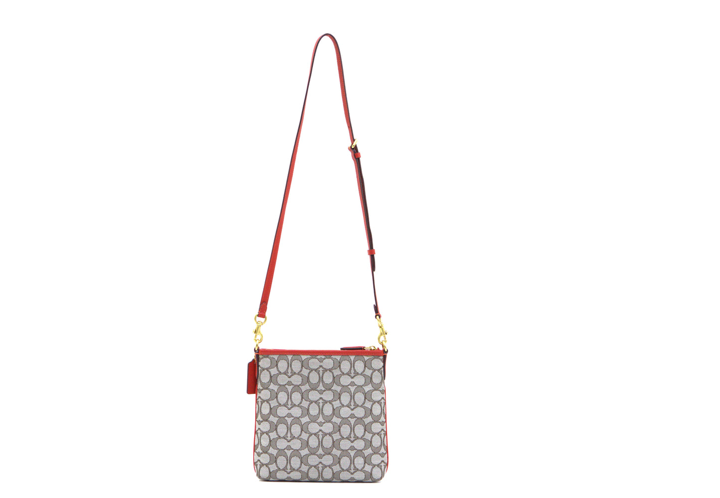 Coach Ladies Jacquard Kitt Coach Print Crossbody Bag