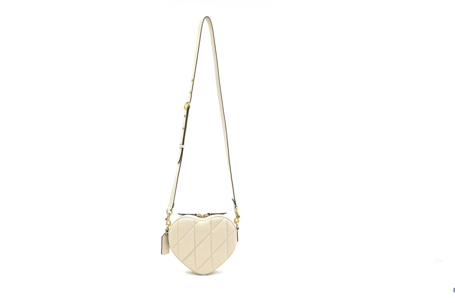 Coach Quilted Leather Heart Bag - Ivory
