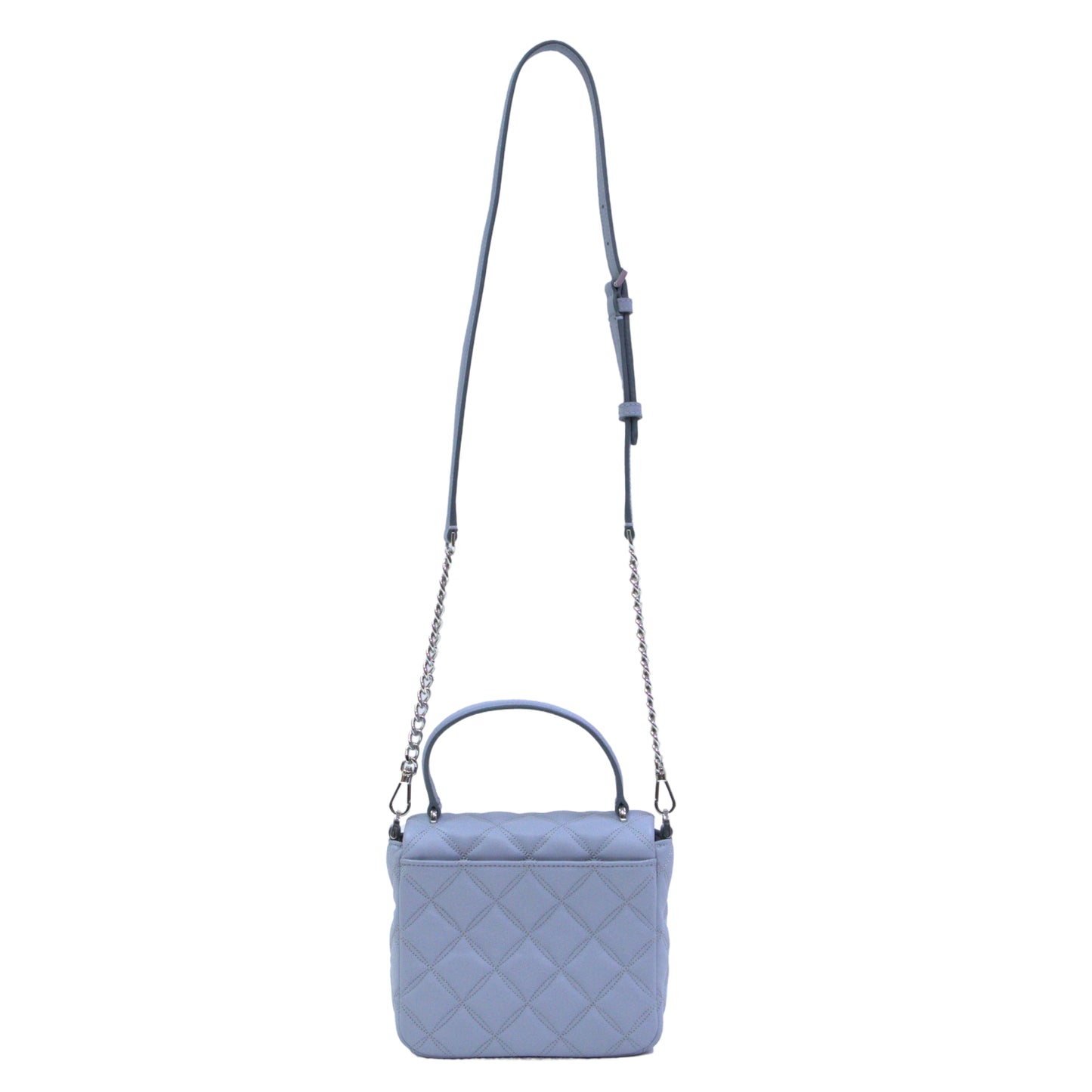 Kate Spade Natalia Quilted Square Leather Crossbody Bag - Brushed Steel