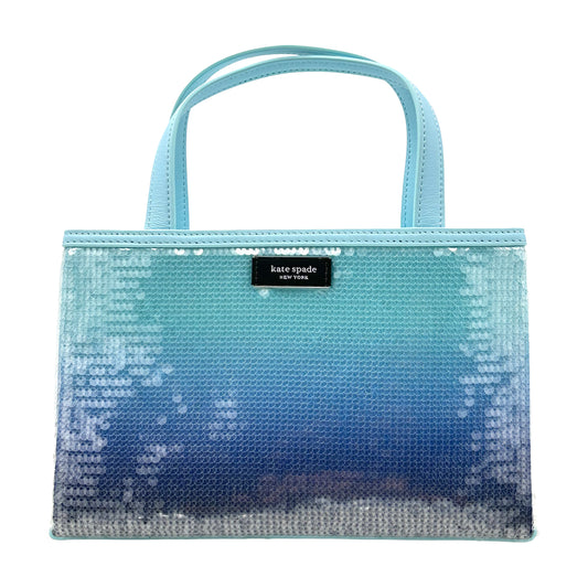 Kate Spade Sam Icon Ombre Sequin Small Tote Bag - Aquamarine Blue