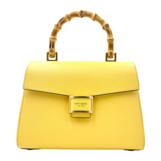 Kate Spade Katy Medium Bamboo Top-Handle Crossbody Handbag - Summer Daffodil