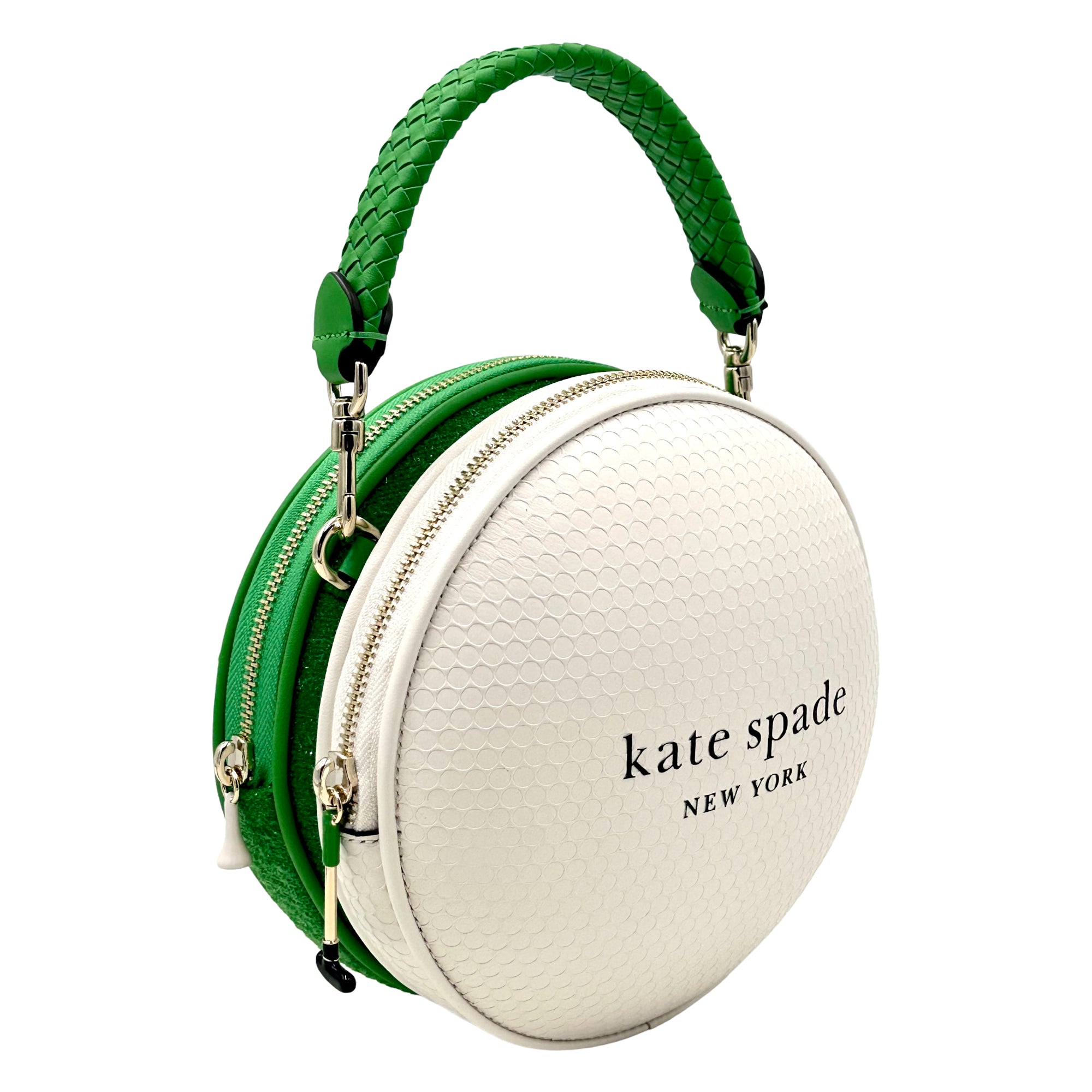 Kate Spade Tee Time 3D Golf Ball Leather Crossbody Bag - White Green