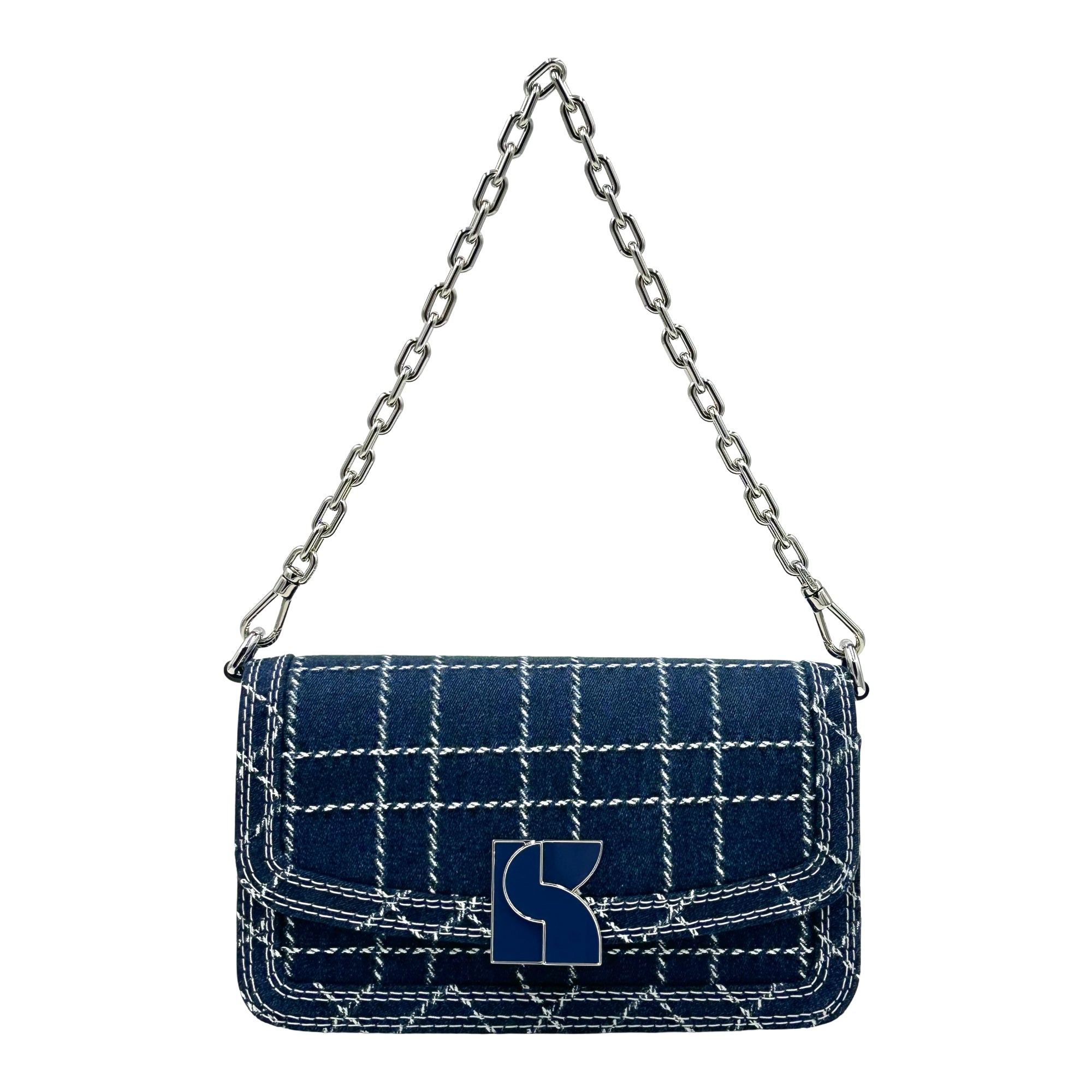 Kate Spade New York Dakota Denim Check Convertible Crossbody Bag -  Indigo