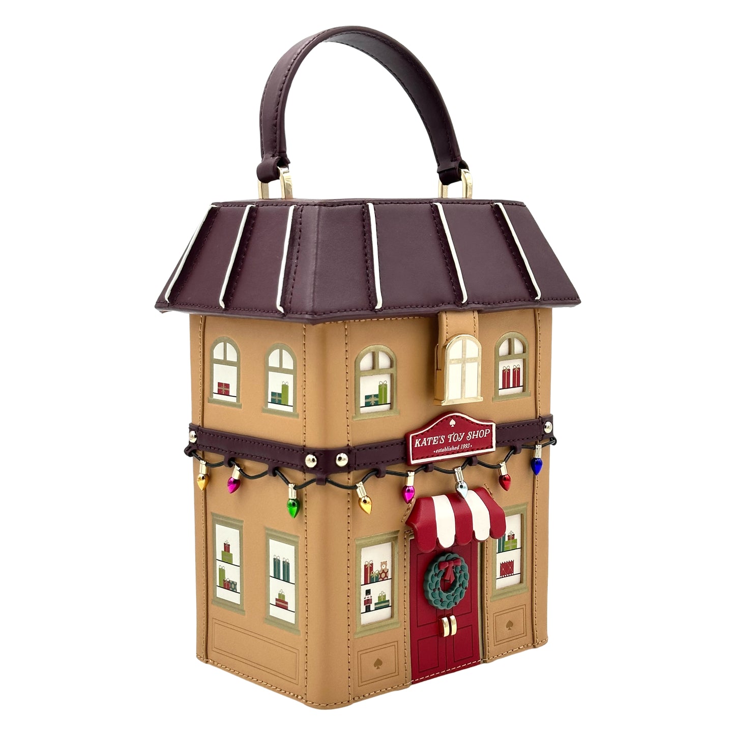 Kate Spade Oh What Fun 3D Toy Store Crossbody House Purse - Brown/Red