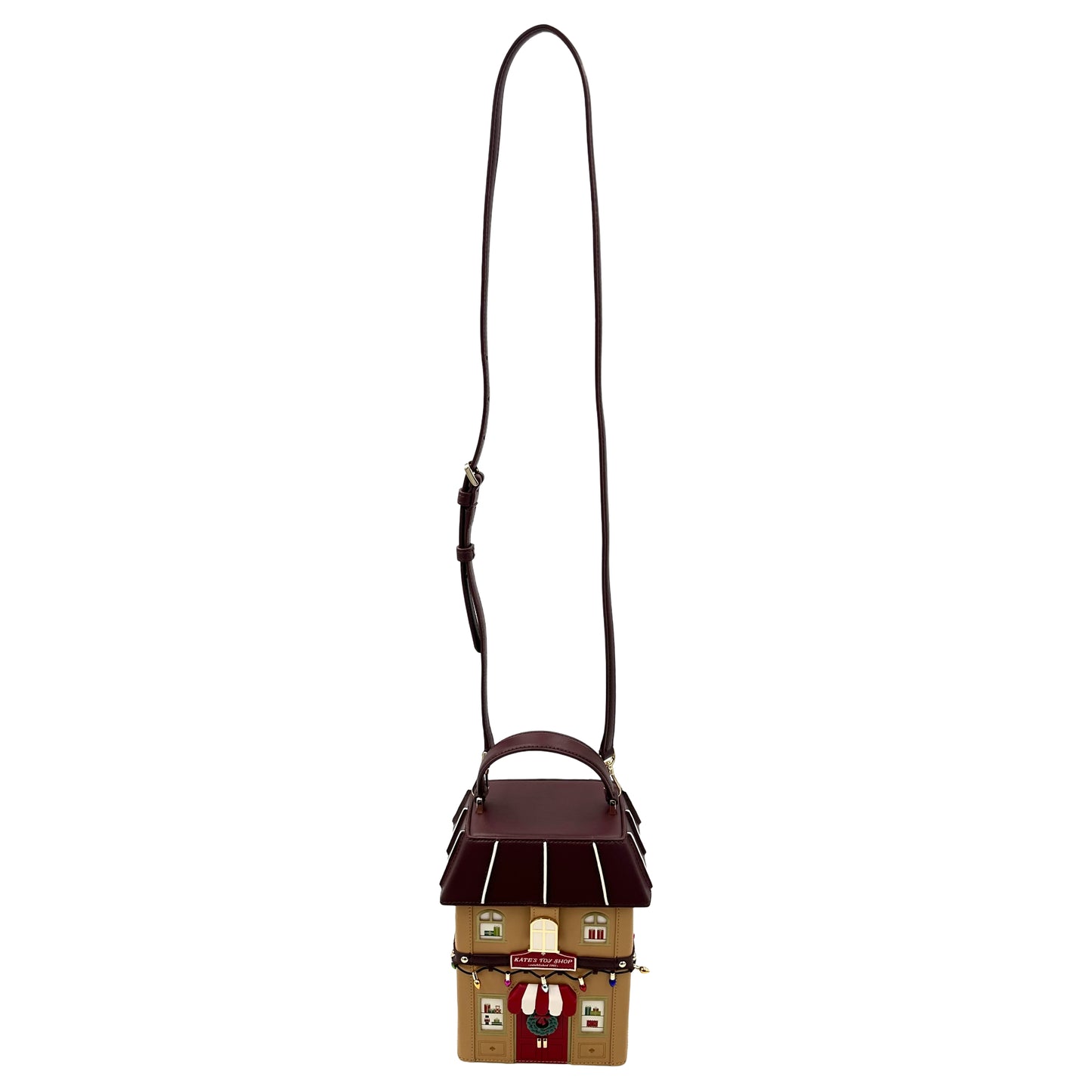 Kate Spade Oh What Fun 3D Toy Store Crossbody House Purse - Brown/Red