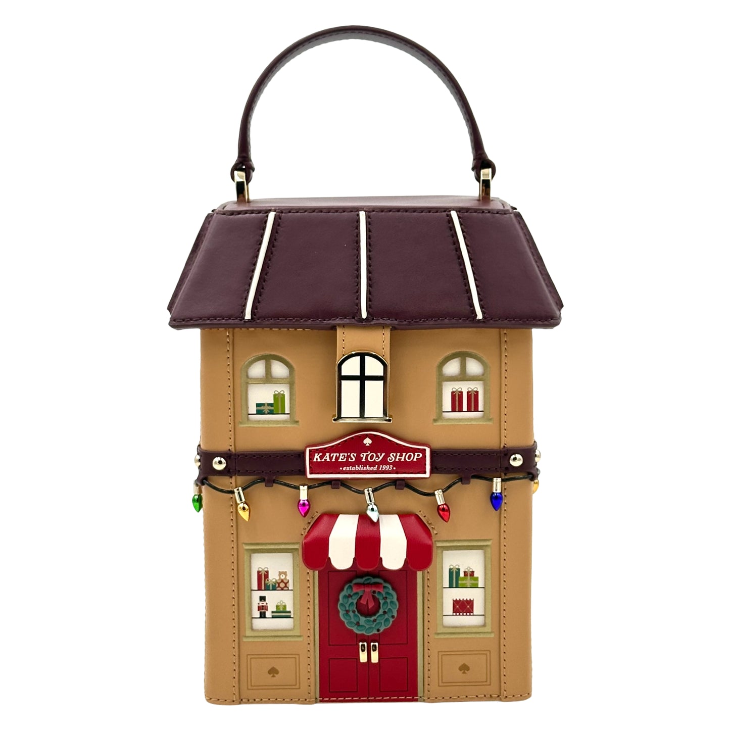 Kate Spade Oh What Fun 3D Toy Store Crossbody House Purse - Brown/Red