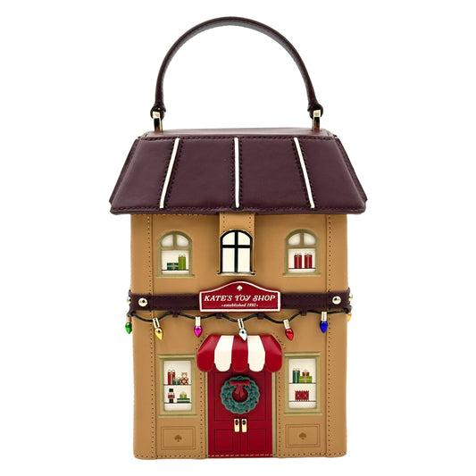 Kate Spade Oh What Fun 3D Toy Store Crossbody House Purse - Brown/Red