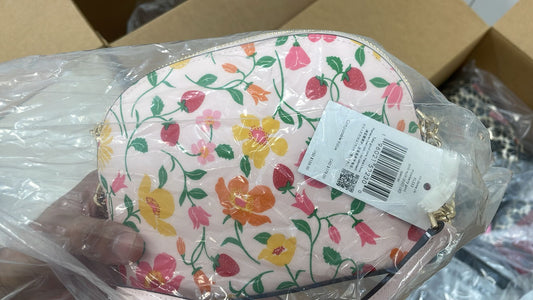 Kate Spade Spencer Small Dome Strawberry Garden Crossbody - Pink Multi