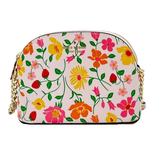 Kate Spade Spencer Small Dome Strawberry Garden Crossbody - Pink Multi