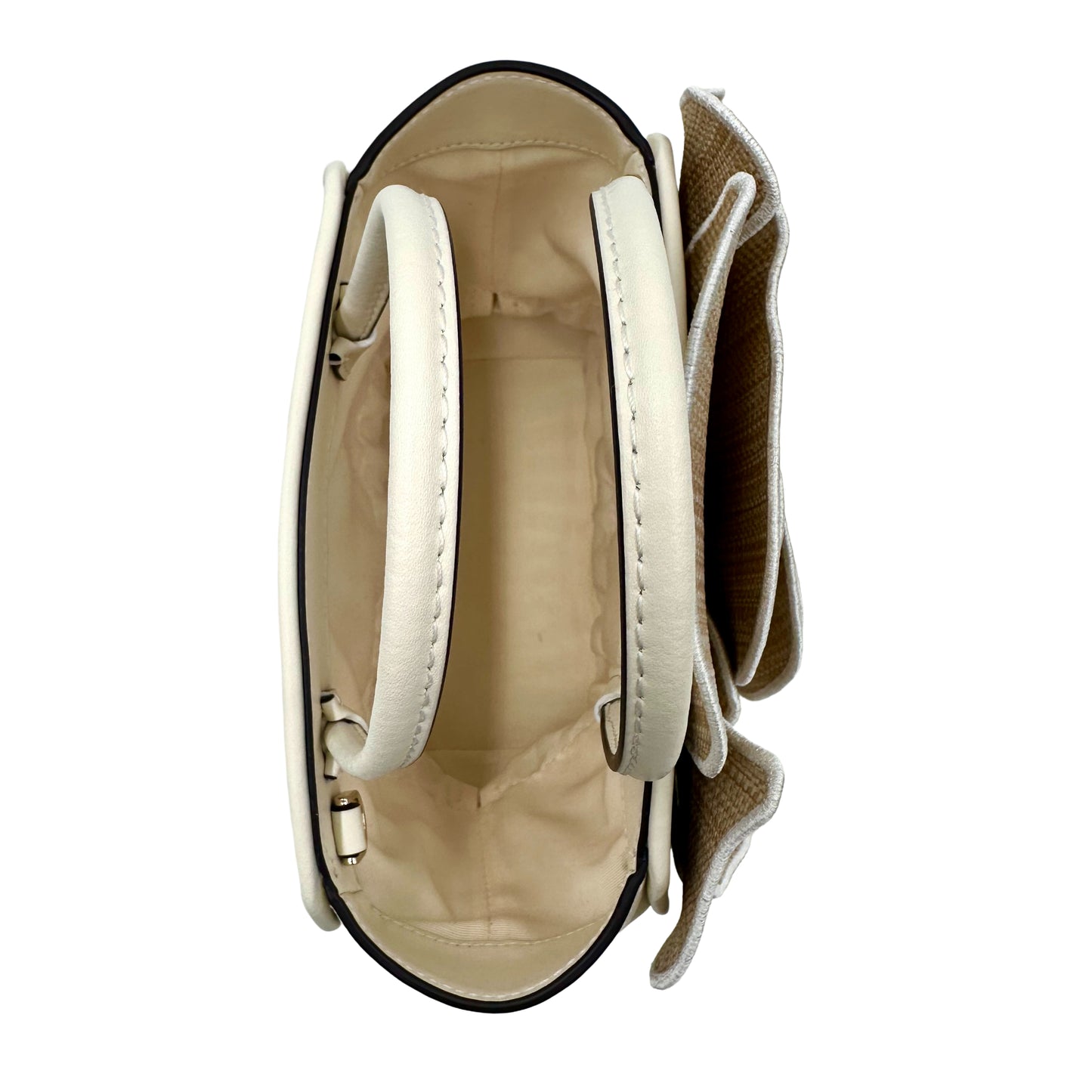 Kate Spade Flora 3D Rose Straw Crossbody - Natural
