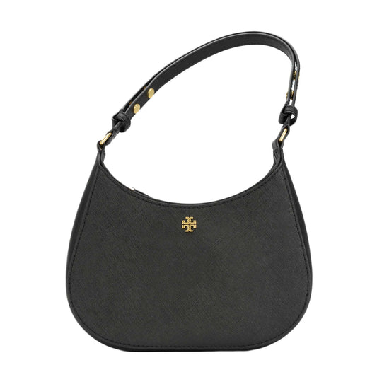 Tory Burch Emerson Saffiano Leather  Shoulder Bag - Black