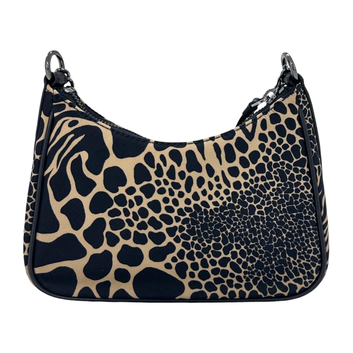 Michael Kors Jet Set Charm Small Animal Print Nylon Shoulder Bag- Brown/ Multi