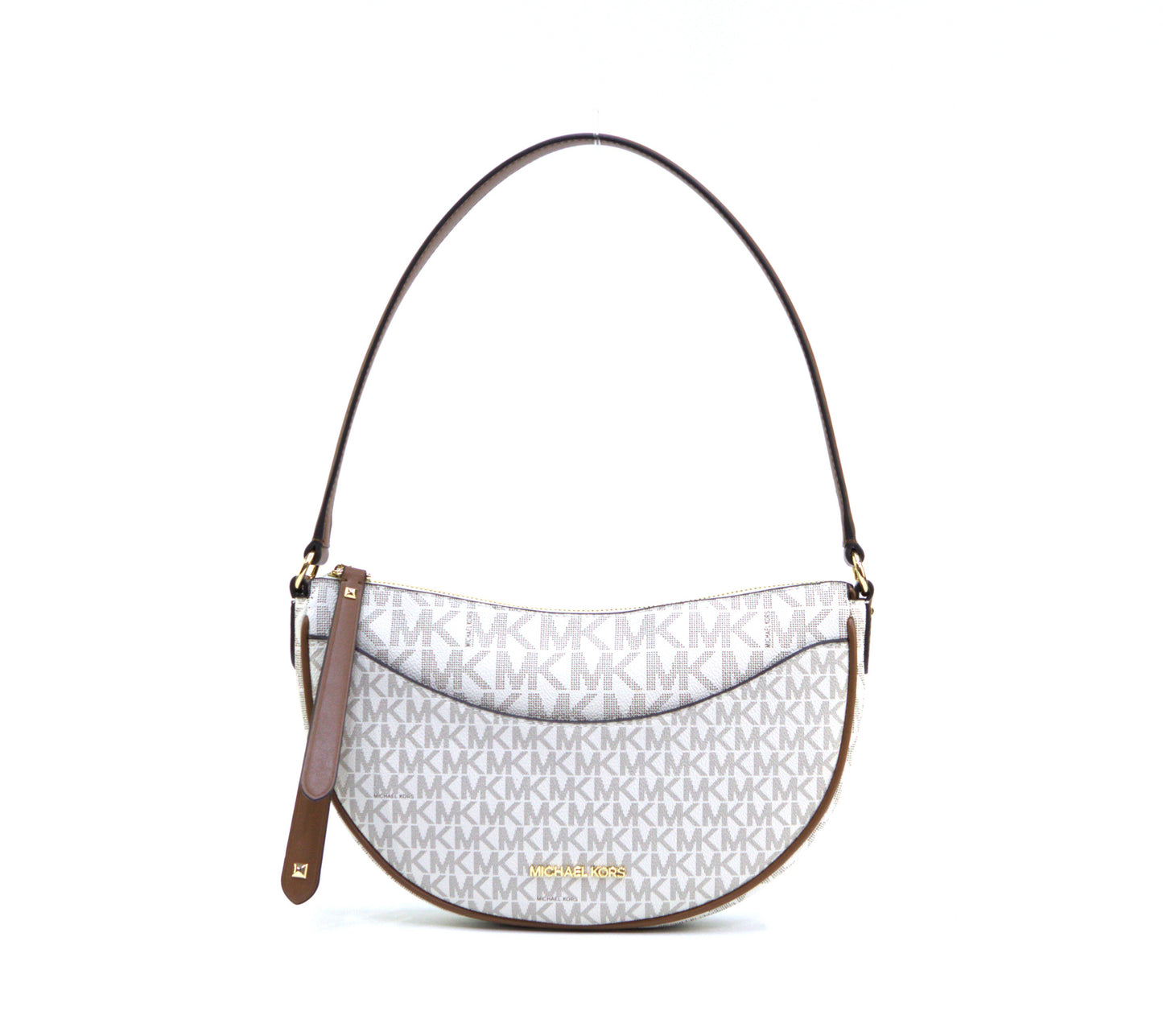 Michael Kors Dover Medium Signature Logo Crossbody Shoulder Bag - Vanilla
