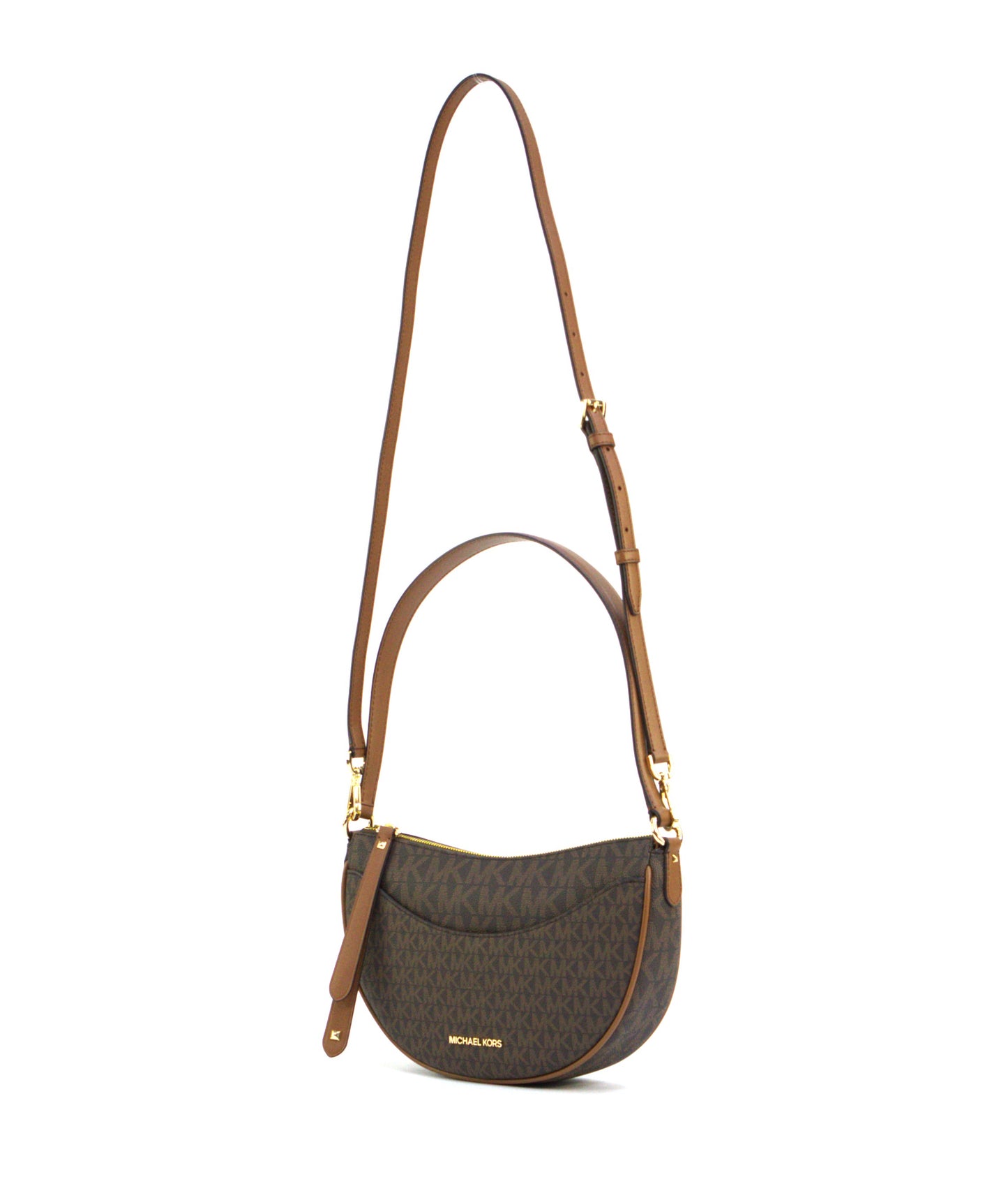 Michael Kors Dover Medium Signature Logo Crossbody Shoulder Bag-Brown