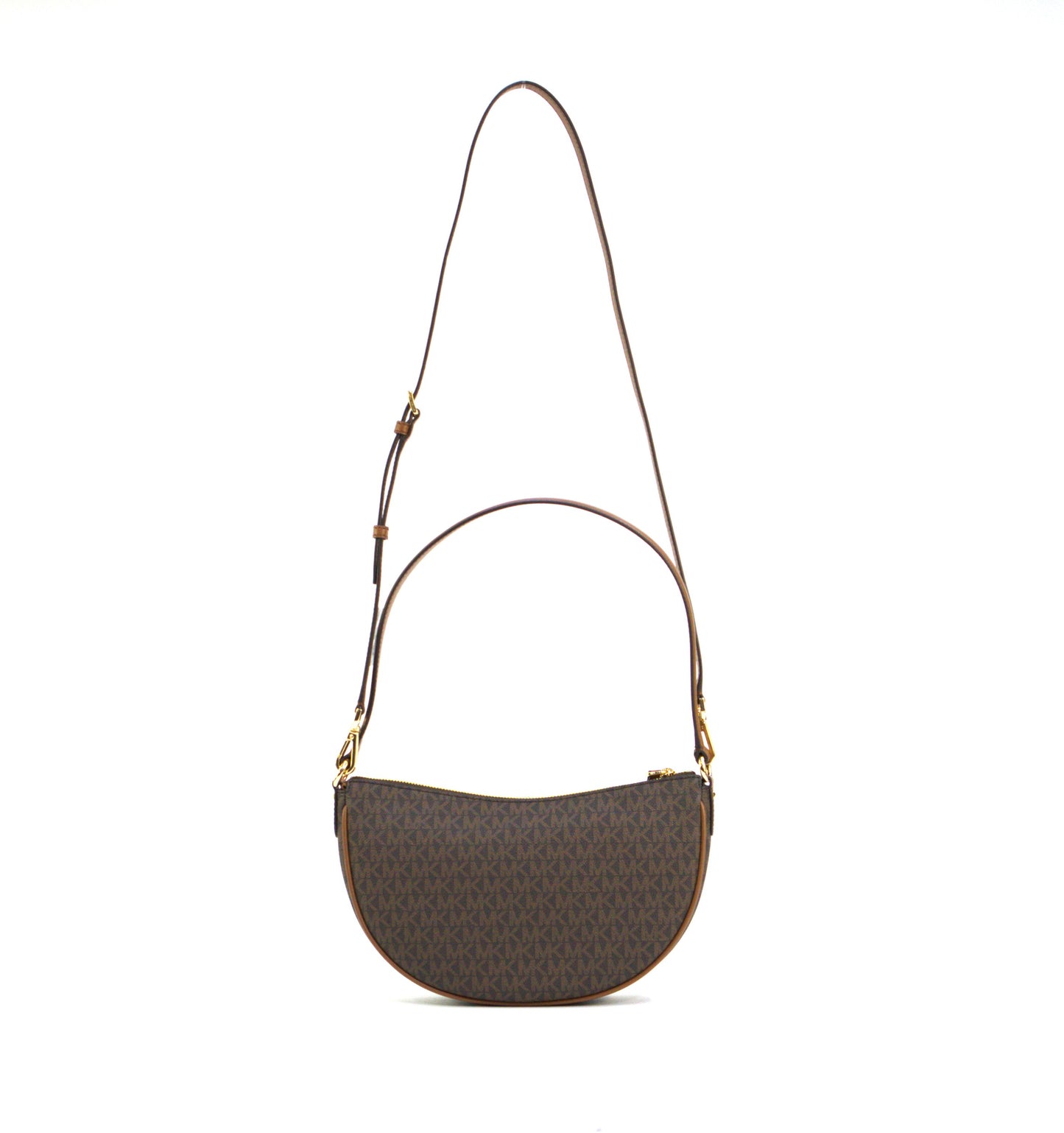 Michael Kors Dover Medium Signature Logo Crossbody Shoulder Bag-Brown